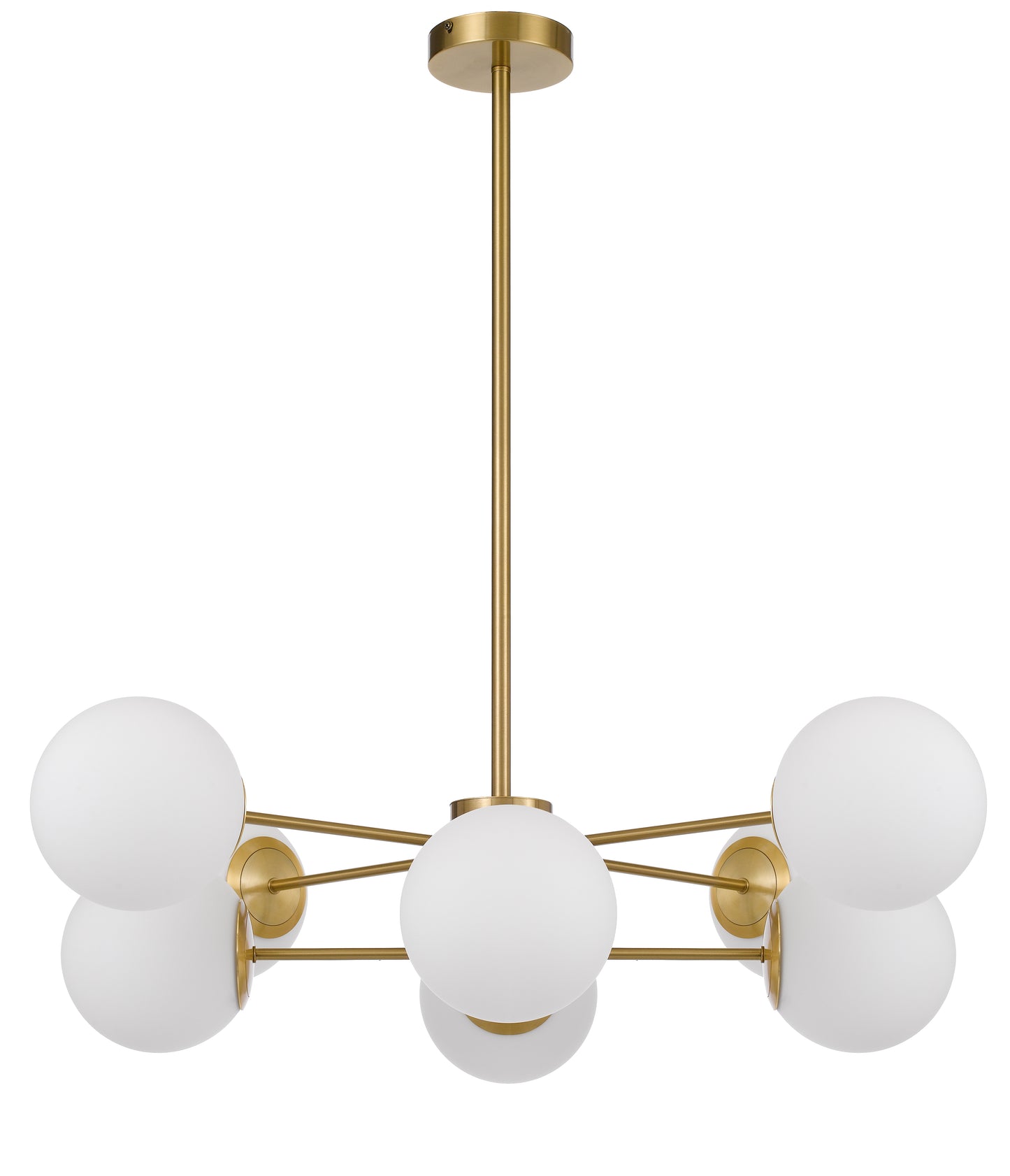 TFS 8LT PENDANT 8x25wE27 D:850 H:185 ANTI GOLD & OPAL MATT ROD:2*600+1*300