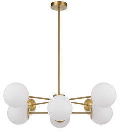 TFS 8LT PENDANT 8x25wE27 D:850 H:185 ANTI GOLD & OPAL MATT ROD:2*600+1*300