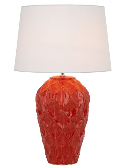 TFS CERAMIC TABLE LAMP 25wE27max D:400 H:640 RED / WHITE