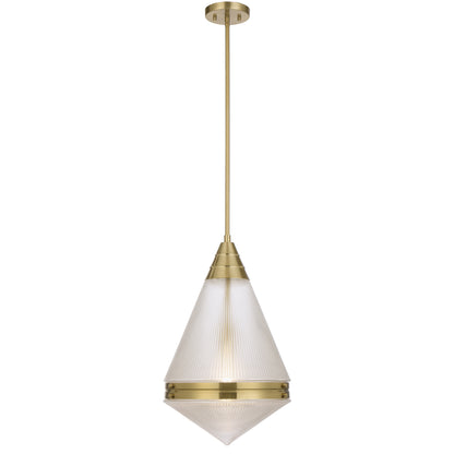 TFS 1LT PENDANT 25wE27max D:350 H:560 ROD 1.5m ANT GOLD/ CLEAR