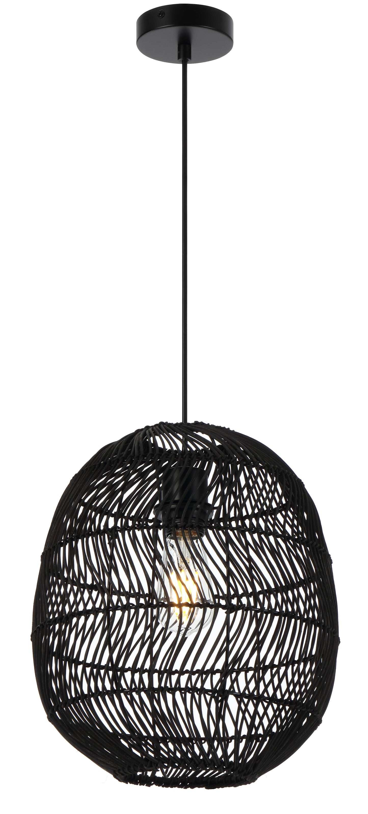 TFS 30 PENDANT 25wE27max D300 H320 cab1.5m BLACK RATTAN