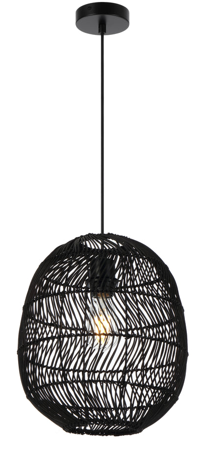TFS 30 PENDANT 25wE27max D300 H320 cab1.5m BLACK RATTAN