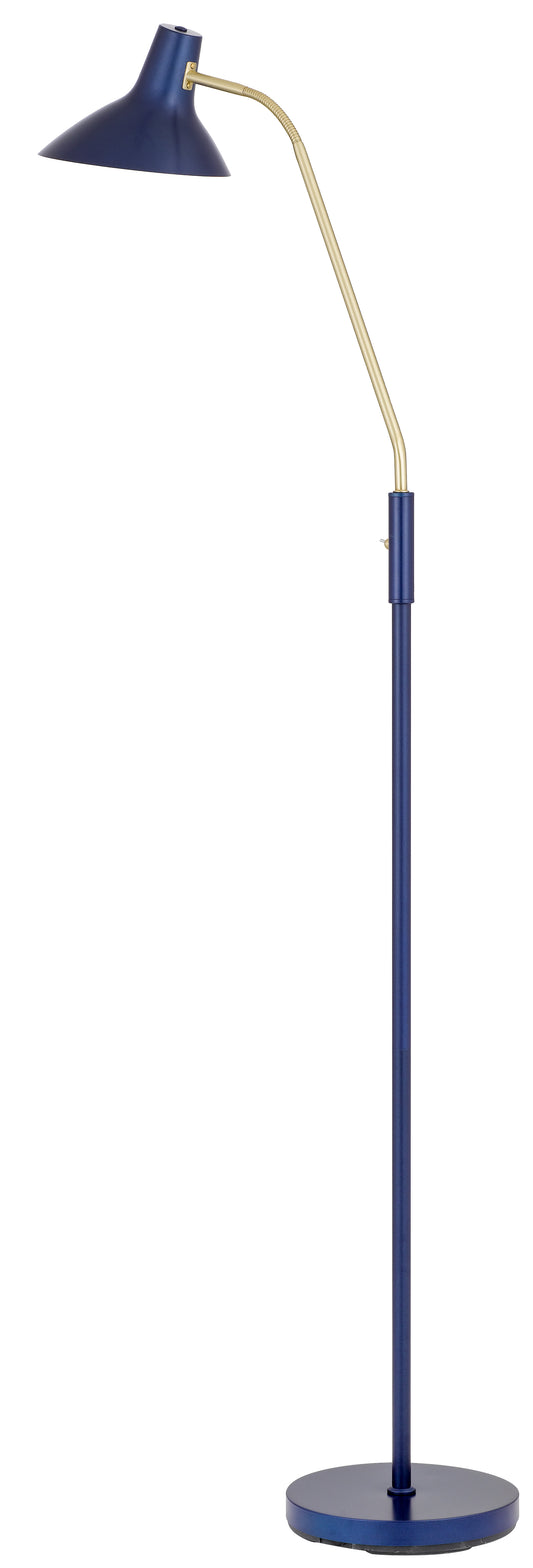 TFS FLOOR LAMP 25wE27max H:1580 D:230 BLUE/ BRASS MATT/BLUE ROCKET SWITCH