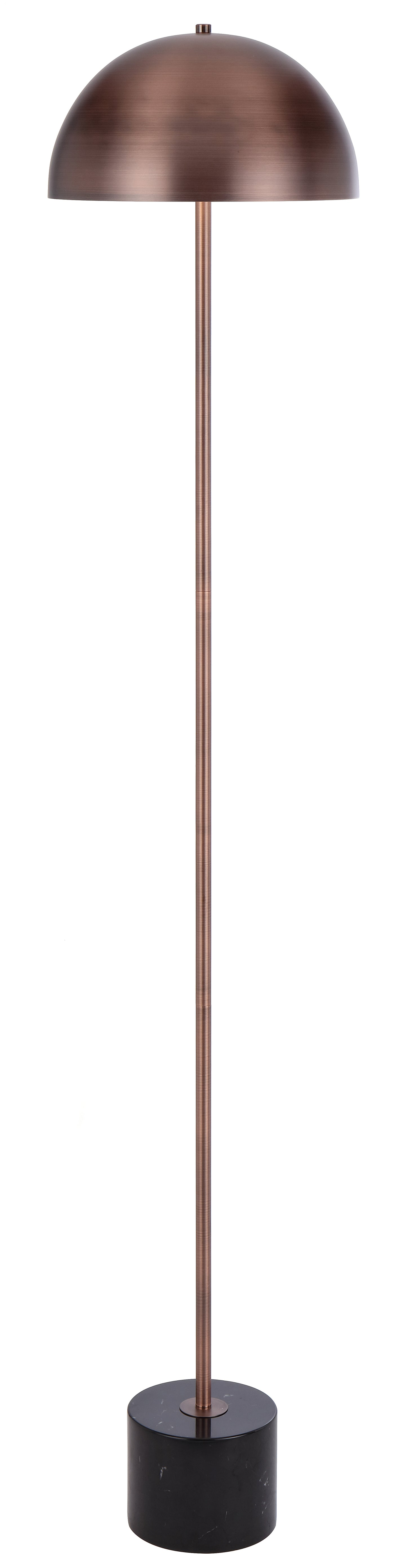 TFS FLOOR LAMP 2x25wE27max D:300 H:1500 cable2.0 foot swt BLACK MARBLE/BRONZE