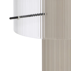 TFS TABLE LAMP 25wE27max D180 H320 inline swt GREY / CLEAR