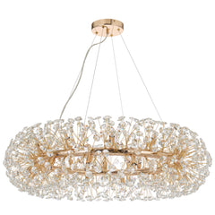 TFS 24LT PENDANT 24x6wG9max D:900 H:350 CRYS H130 CAB 2M GOLD / CLEAR