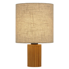 Altoton TFS TABLE LAMP 25wE27max D:240 H:390 INLINE SWTCH PINE TIMBER/CREAM LINEN
