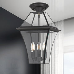 TFS 27 PENDANT 25wE14max L:275 H:400 - IP43 BLACK/CLEAR ROD:300mm + CHAIN:1000