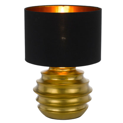 TFS CERAMIC TABLE LAMP 25wE27max D:300 H:425 GOLD/BLACK