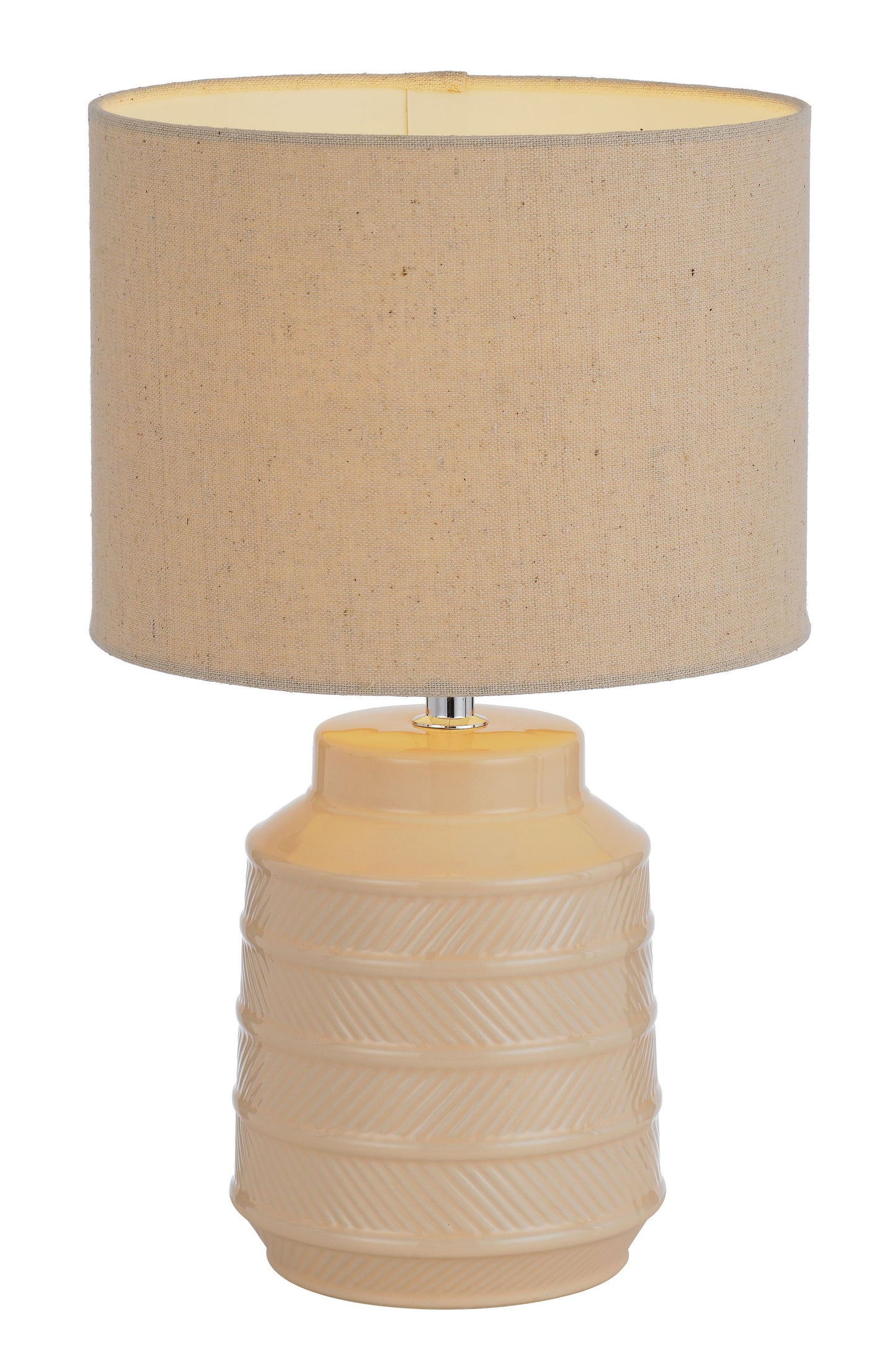 TFS CERAMIC TABLE LAMP 25wE27max H:350 D:220 CREAM/CREAM