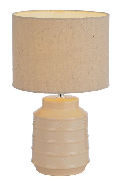 TFS CERAMIC TABLE LAMP 25wE27max H:350 D:220 CREAM/CREAM