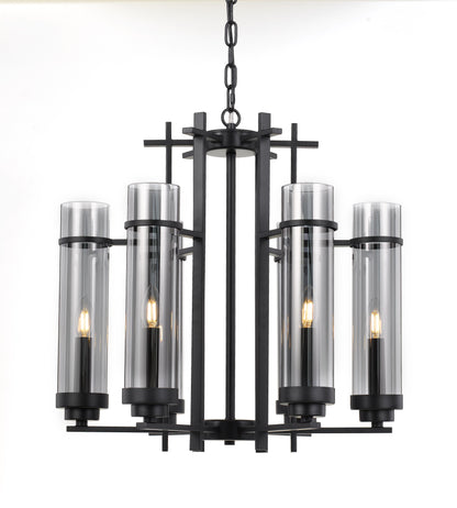 TFS 6LT PENDANT 6x25wE14 D:650 H:500 ANT BLACK/SMOKE CHAIN: 2M