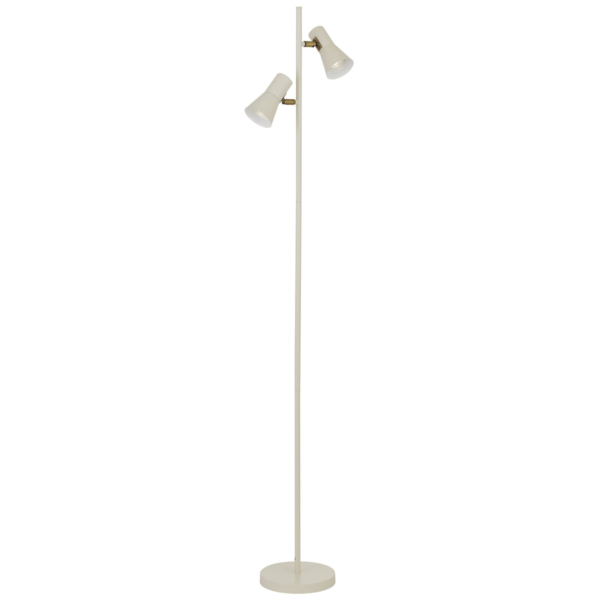 Valencia TFS FLOOR LAMP 2x6wGU10max 294x205x1530 FOOT SWT BEIGE SATIN/BRASS/WHITE INSIDE
