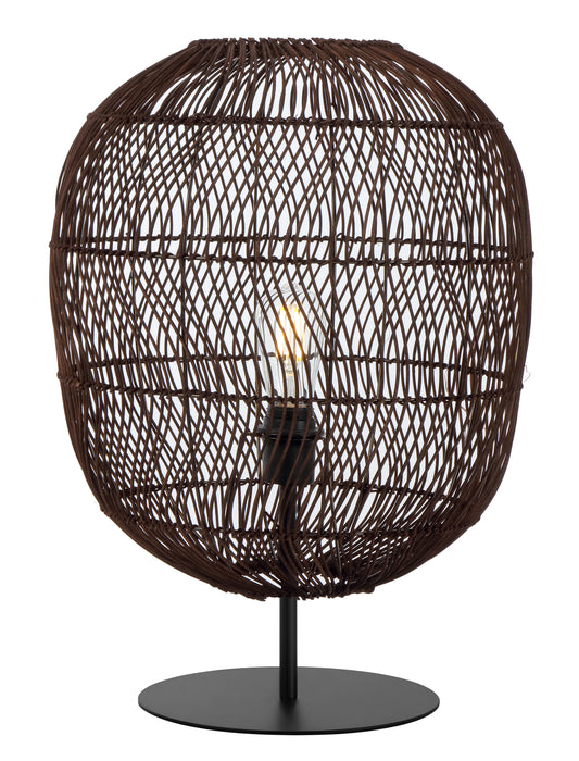 TFS 40 TABLE LAMP 25wE27max D400 H555 (2 parts) BLACK Base / BROWN Shade