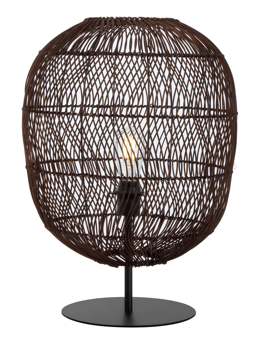 TFS 40 TABLE LAMP 25wE27max D400 H555 (2 parts) BLACK Base / BROWN Shade