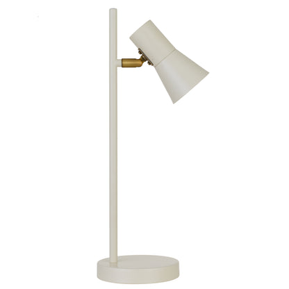 TFS TABLE LAMP 6wGU10max 174x140x450 INLINE SWT BEIGE SATIN/BRASS/WHITE INSIDE