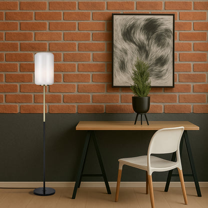 TFS FLOOR LAMP 25wE27max H:1520 D:210 BRASS MATT/BLACK MARBLE/OPAL