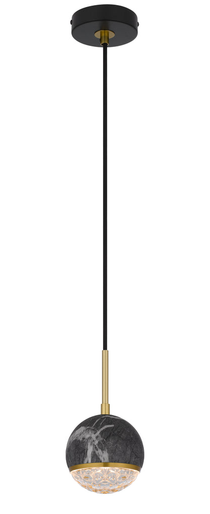 TFS 1 PENDANT 6wG9max not incl D110 cab:2m BLACK MARBLE LOOK / CLEAR