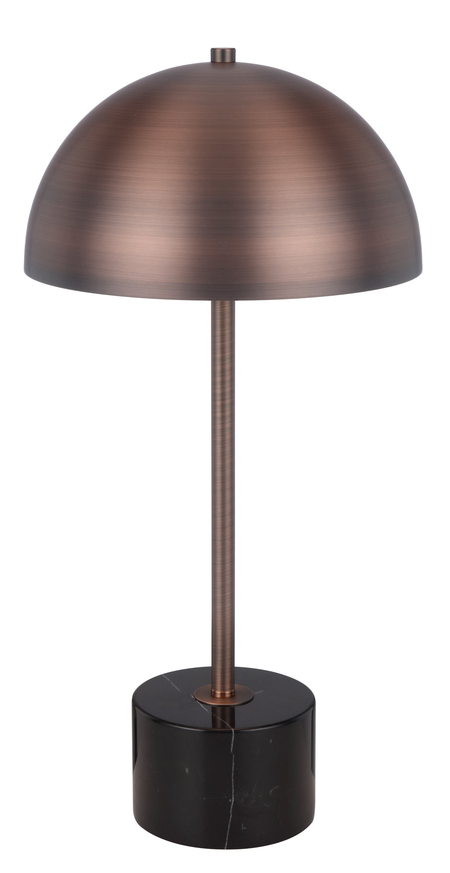 TFS TABLE LAMP 2x25wE27max D:250 H:500 inline switch BLACK MARBLE/BRONZE