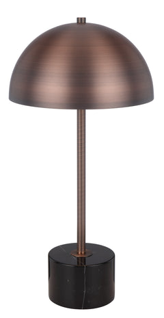 TFS TABLE LAMP 2x25wE27max D:250 H:500 inline switch BLACK MARBLE/BRONZE