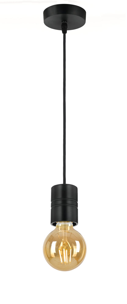 TFS CORD SET 25wE27max wSHADE RING L:2400 BLACK / BLACK