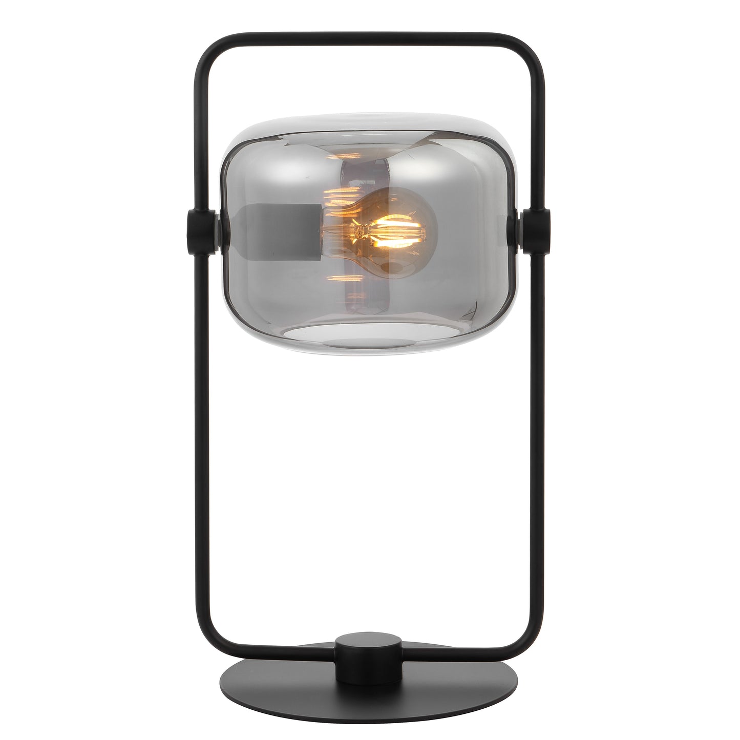 Noraline TFS TABLE LAMP 25wE27max D:240 H:435 INLINE SWTCH BLACK / MIRRORED SMOKE