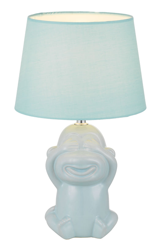 TFS CERAMIC TABLE LAMP 25wE27max H:380 D:215 BLUE/BLUE