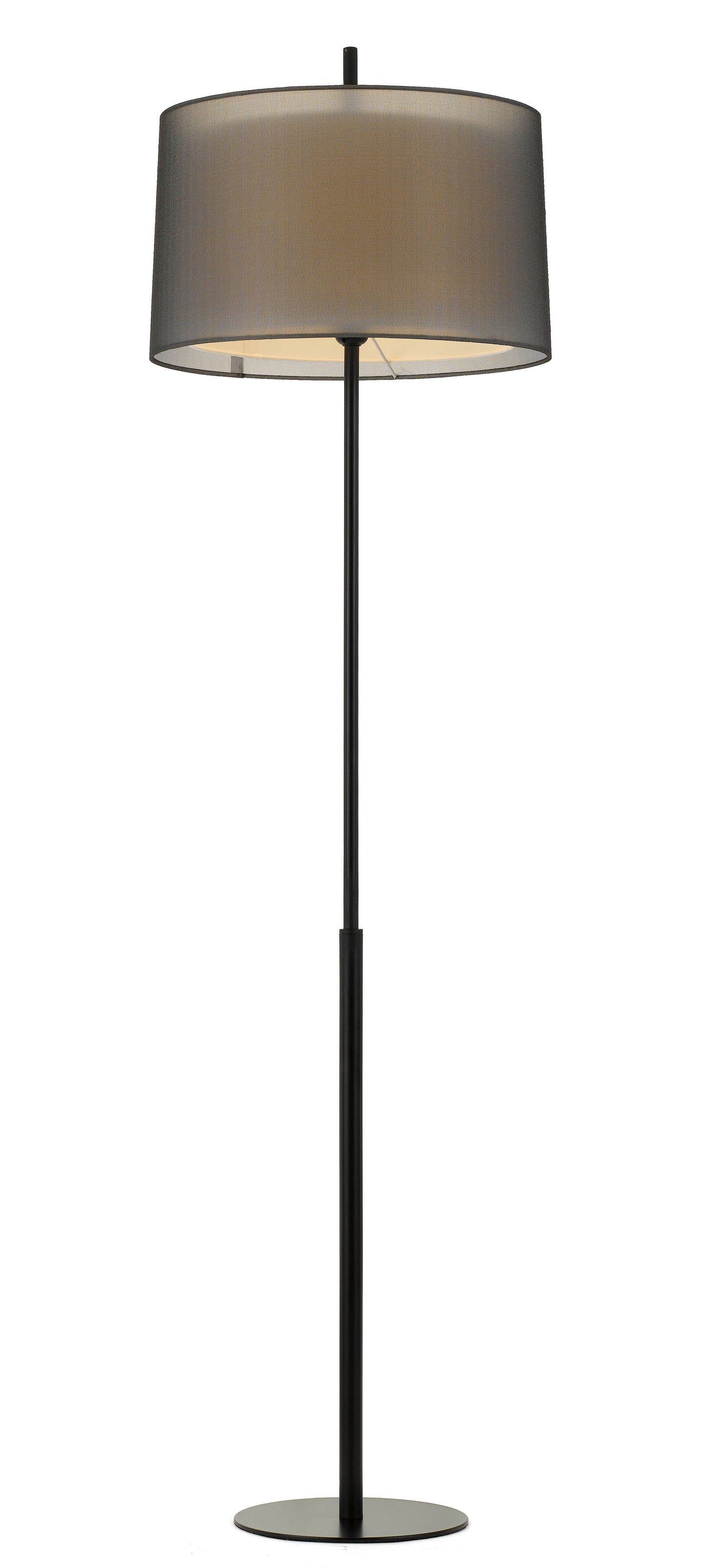 TFS FLOOR LAMP (2-PART KIT) 40wE27max H:1500 D: 430 BLACK body / BLACK&WHITE shade