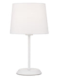 TFS TABLE LAMP 25wE27max H:400 D:225 WHITE/WHITE Inline Switch