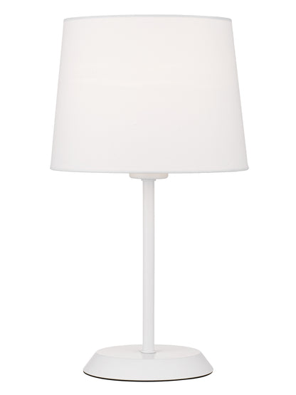 TFS TABLE LAMP 25wE27max H:400 D:225 WHITE/WHITE Inline Switch