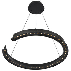 TFS PENDANT ROUND 34wLED DIM touch2210Lm cab 2M 2700K -5500K D650 H55 3CCT BLACK