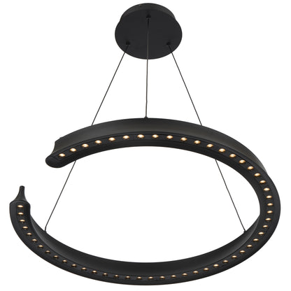 TFS PENDANT ROUND 34wLED DIM touch2210Lm cab 2M 2700K -5500K D650 H55 3CCT BLACK