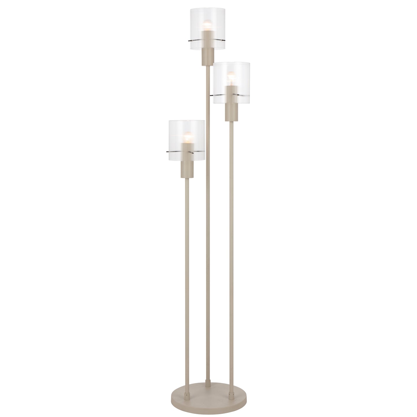 TFS FLOOR LAMP 3x25wE27max L:330 W:320 H:1560 foot swt GREY / CLEAR