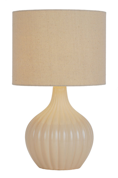 TFS CERAMIC TABLE LAMP 25wE27max H:440 D:260 CREAM