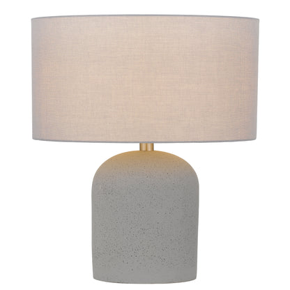 Cantolux TFS MED TABLE LAMP 25wE27max D:300 H:500 inline Swtch CONCRETE / SOFT GREY LINEN