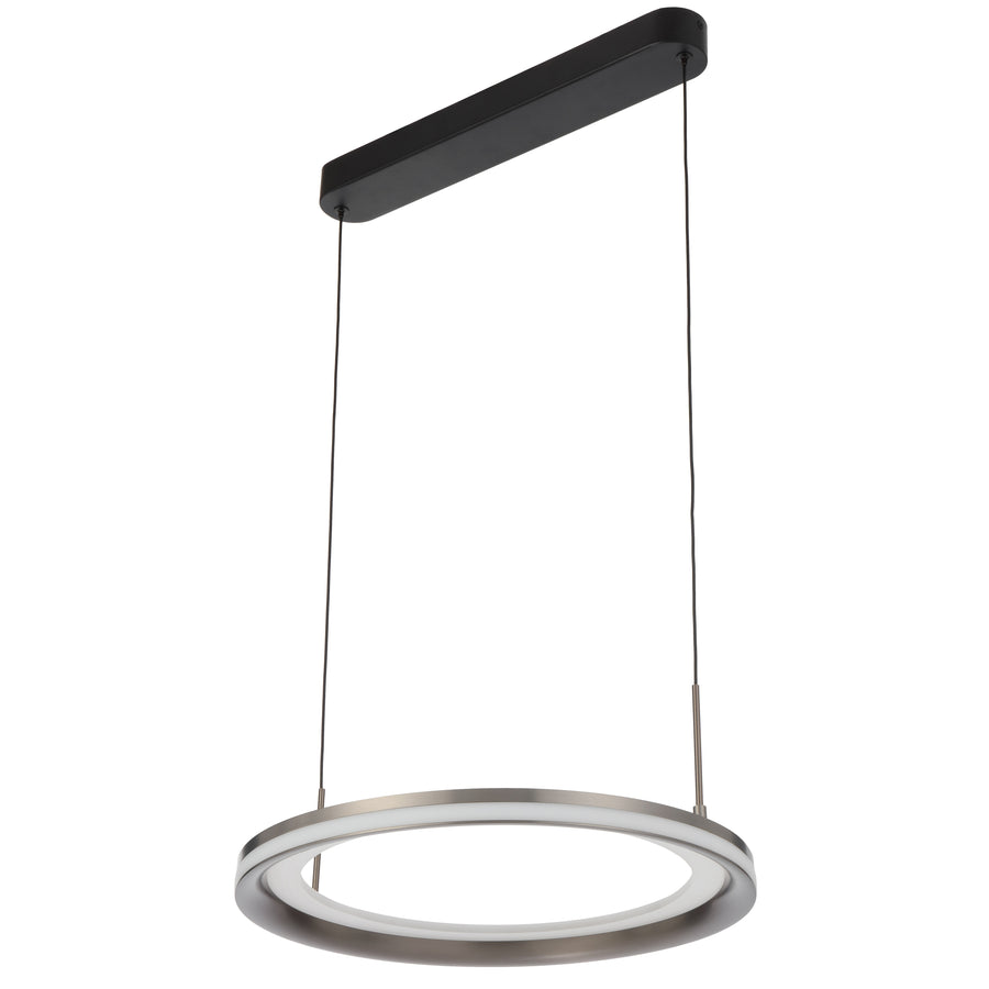 TFS 40CM PENDANT 40wLED D400 H30 3000K DIM CAB 2m 1710Lm PEARL GREY/FROST