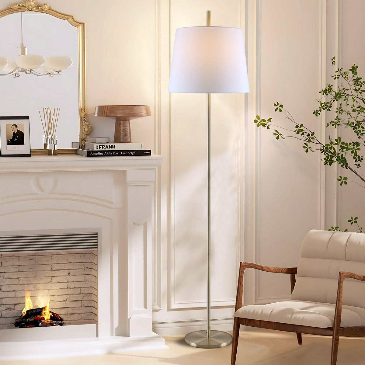 TFS FLOOR LAMP 40wE27 max H1690 D400 WHITE / AB
