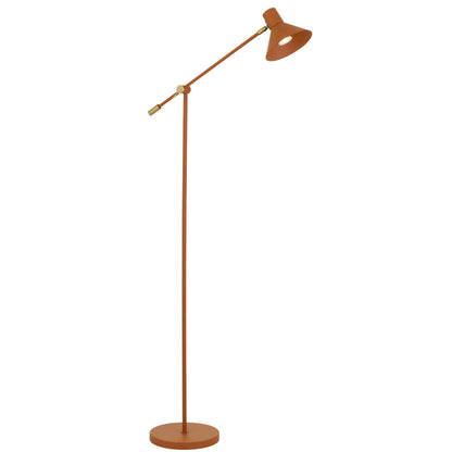 Astra TFS FLOOR LAMP 6wGU10max 631x250 H:1473 SHADE D:180 ORANGE SATIN / BRASS