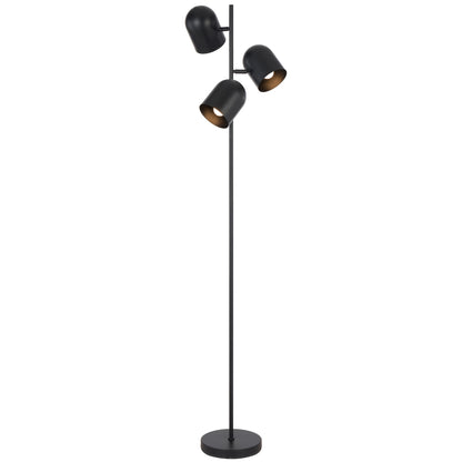 Bergamo TFS FLOOR LAMP 3x25wE14max D375 H1650 switch on head BLACK SATIN