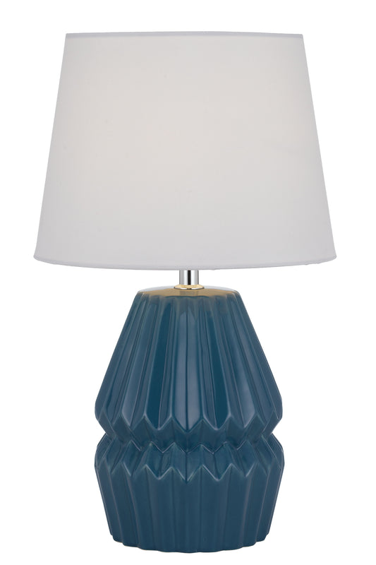 TFS CERAMIC TABLE LAMP 25wE27max H:385 D:230 BLUE/WHITE