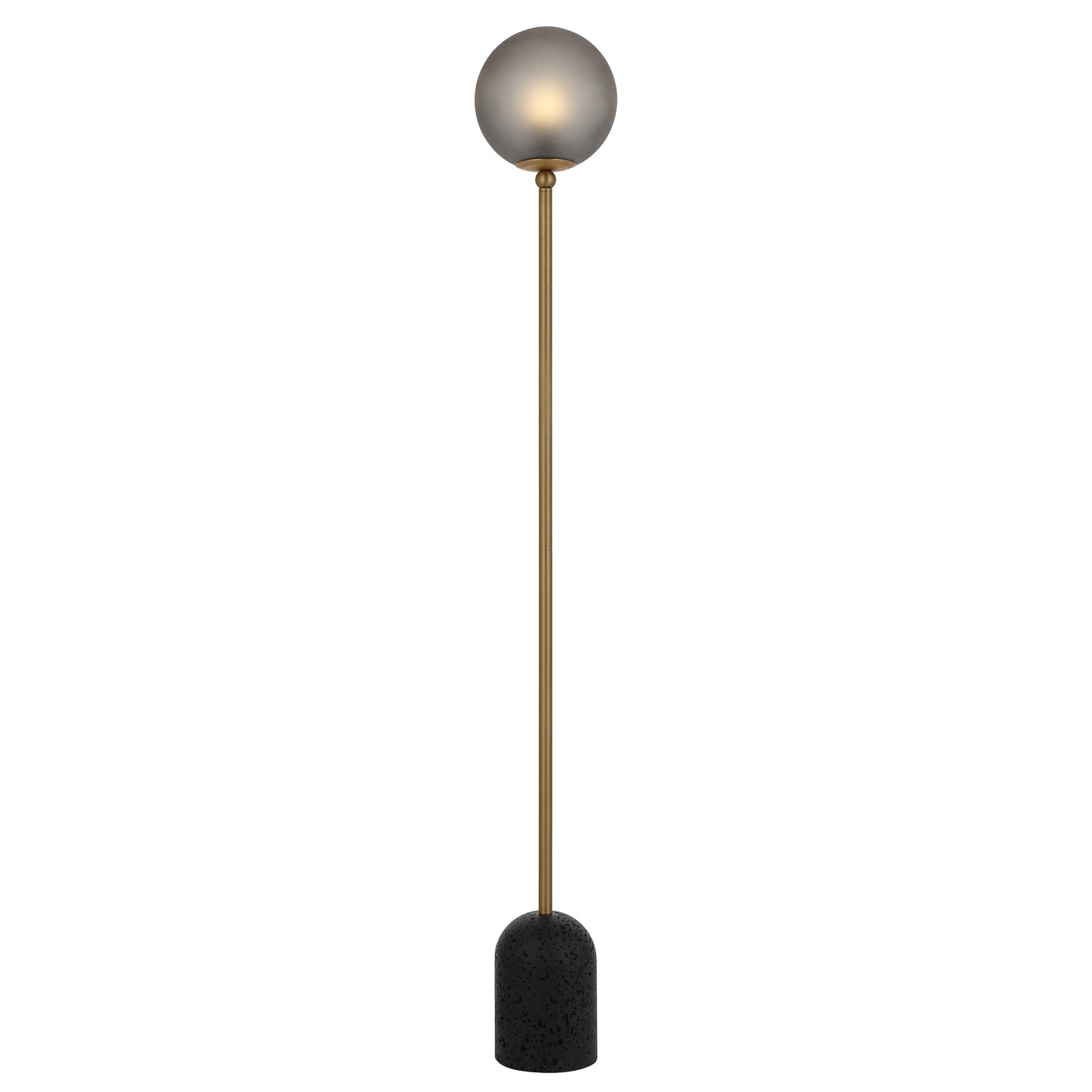 TFS FLOOR LAMP 25wE27max D:200 H1500 INLINE BLACK TRAVE /MATT ANT BRASS/GREY SMOKE