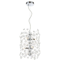 TFS 6LT VERTICAL PENDANT 6x6wG9max D300 H350 CAB.2M CRYS H130 CHROME / CLEAR