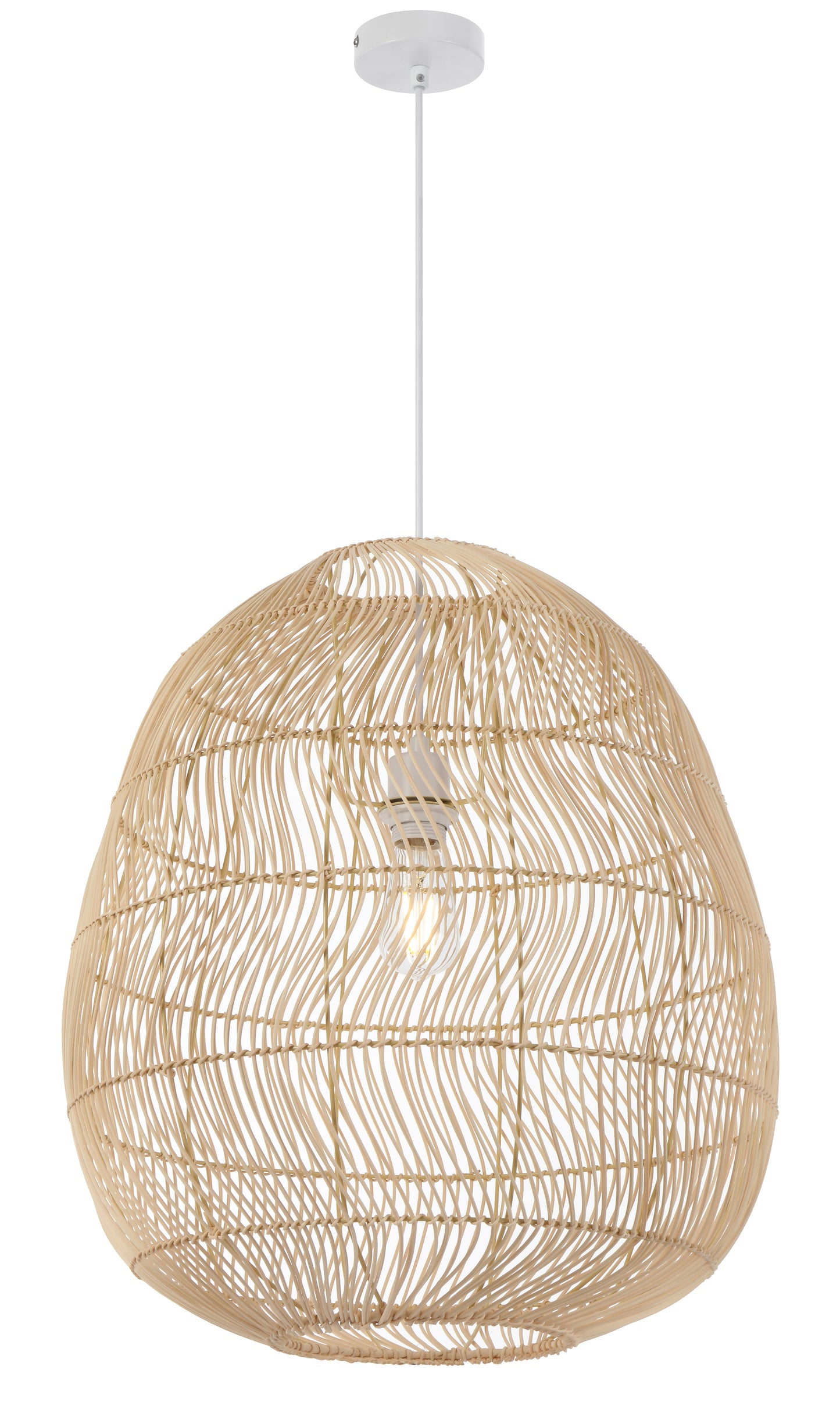 TFS 50 PENDANT 25wE27max D500 H550 cab1.5m NATURAL RATTAN