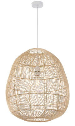 TFS 50 PENDANT 25wE27max D500 H550 cab1.5m NATURAL RATTAN