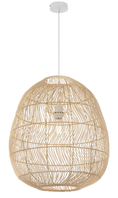 TFS 50 PENDANT 25wE27max D500 H550 cab1.5m NATURAL RATTAN