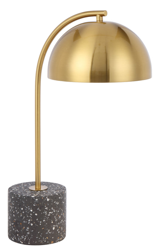 TFS TABLE LAMP 6wGU10max L:310 W:200 H:470 2.0line swt BLACK TERRAZO / ANT GOLD