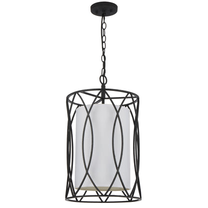 TFS 33 PENDANT 3x25wxE14max D330 H570 CHAIN 2M TEXTURED BLACK