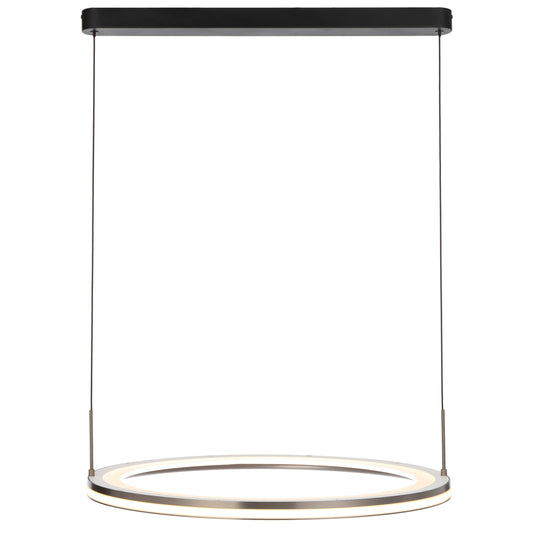 TFS 60CM PENDANT 60wLED D:600 H:30 3000K DIM CAB 2m 2570Lm PEARL GREY/FROST