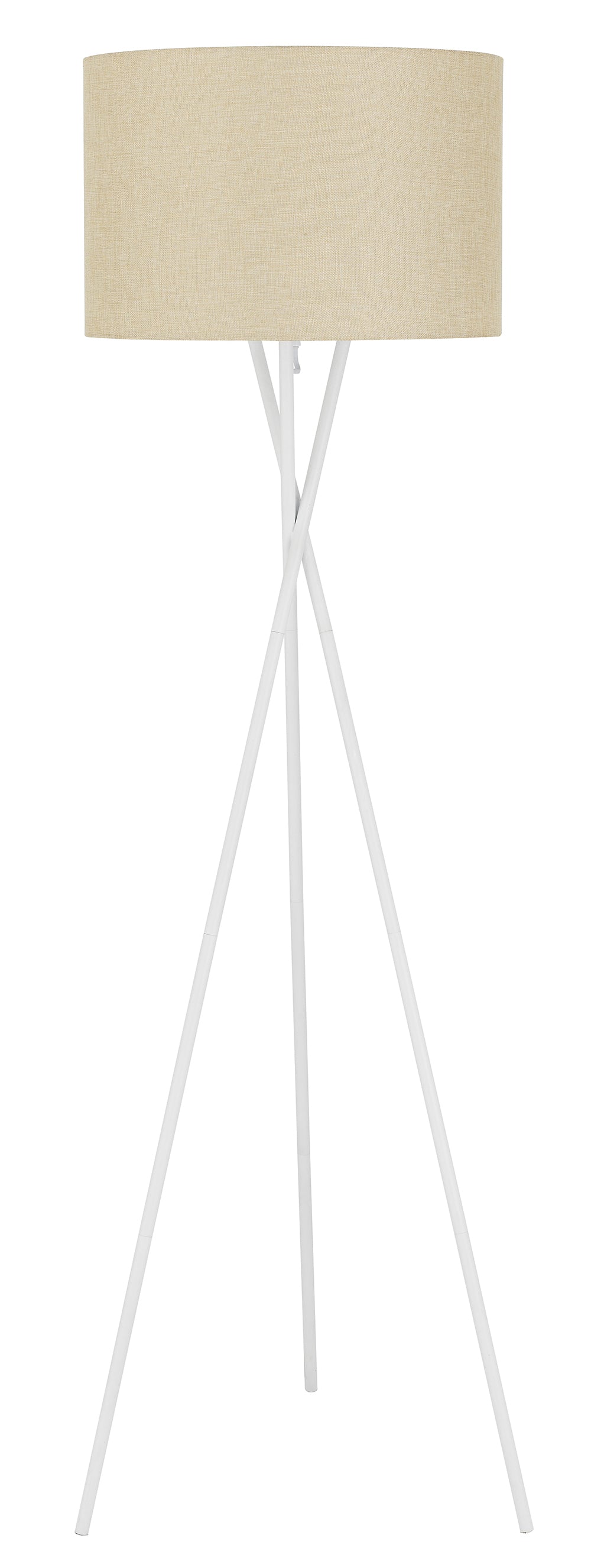TFS FLOOR LAMP 60wE27max. D:450 H:1600 WHITE MATT/WHEAT