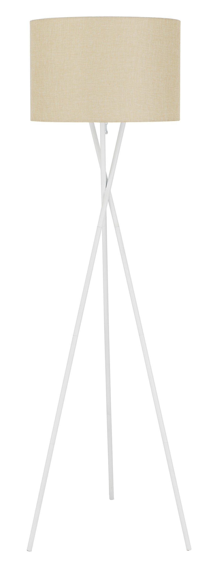 TFS FLOOR LAMP 60wE27max. D:450 H:1600 WHITE MATT/WHEAT